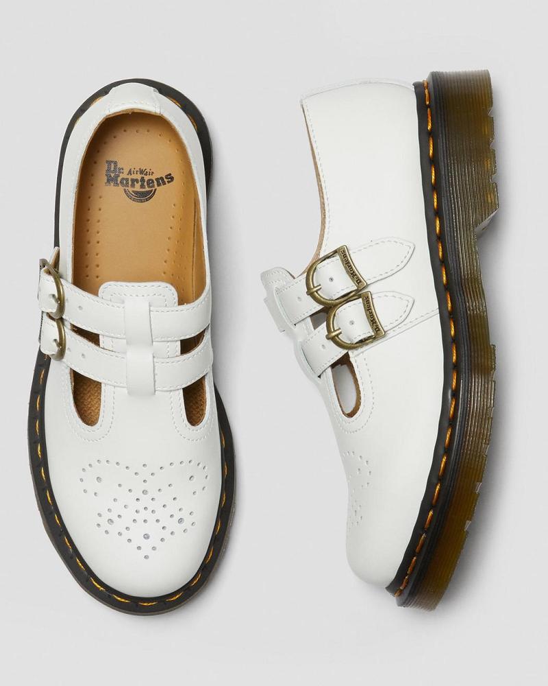 Dr Martens 8065 Smooth Leren Mary Jane Schoenen Dames Wit | NL 458VRW